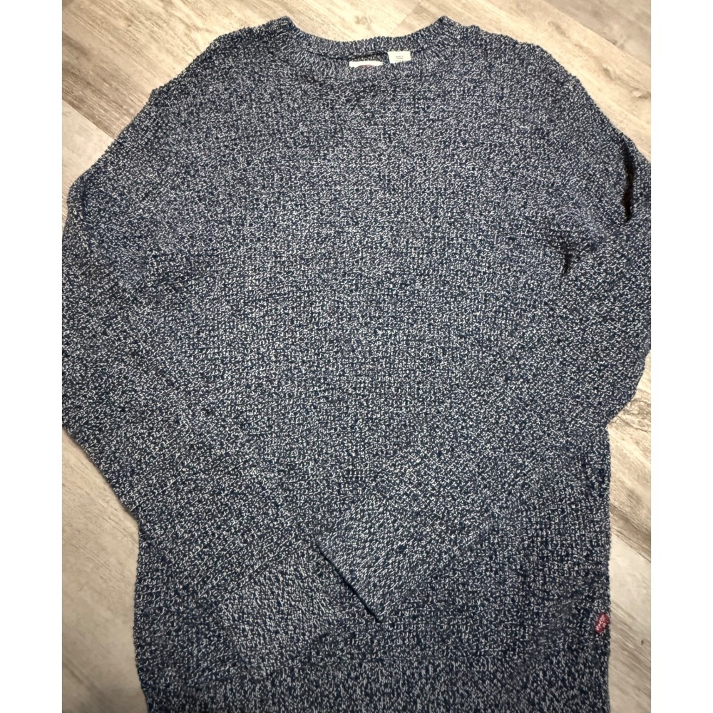 Levi's Men's Blue Speckled Knit V-Neck Sweater Size Medium